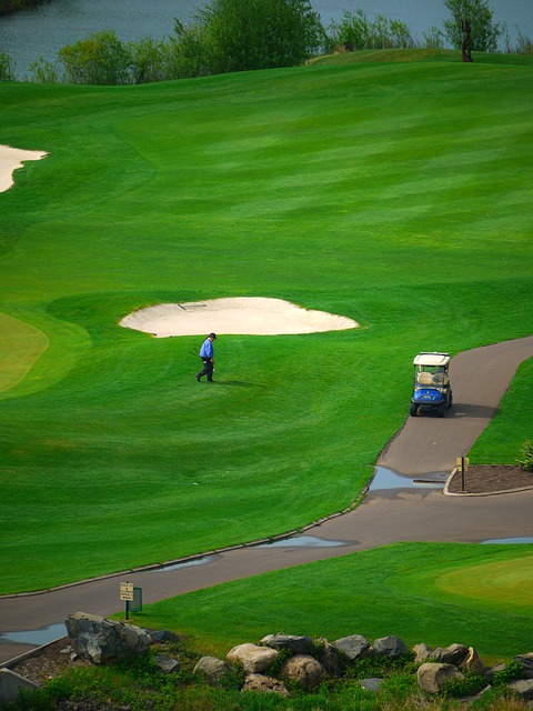 nyklippt golfbana